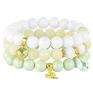 unikatowe bransoletki jadeit light yellow jade with swarovski