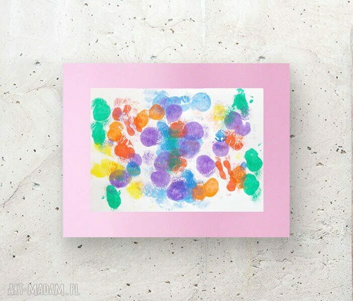 Barwna abstrakcja 30x40 cm - ręcznie malowana dekoracja na ścianę