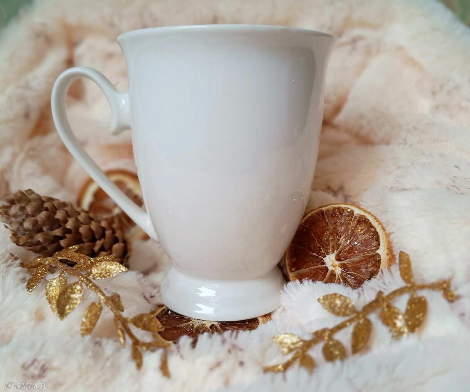 Barwny, ręcznie malowany kubek handmade dla kobiet