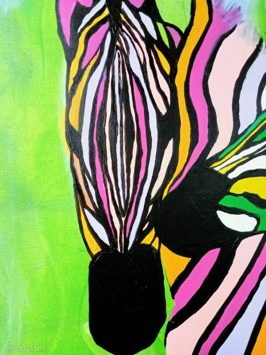 Barwy miłości 26 - obraz walentynkowy zebra (50x70x2 cm)