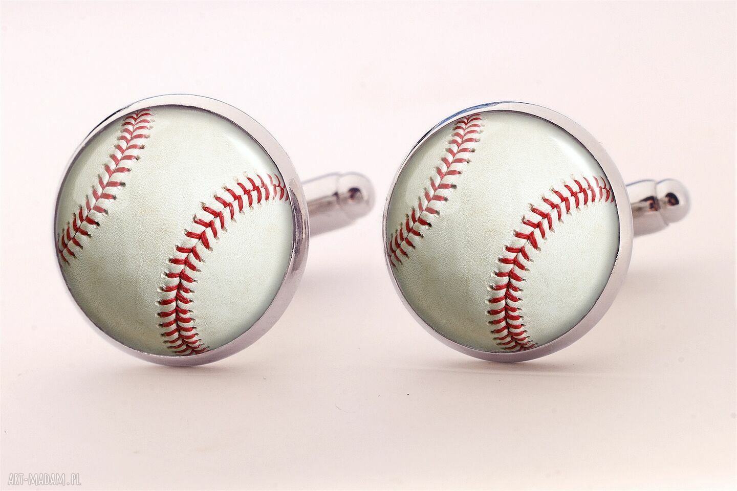 Baseball - spinki do mankietów z powiększającym szkłem (Eggin Egg)