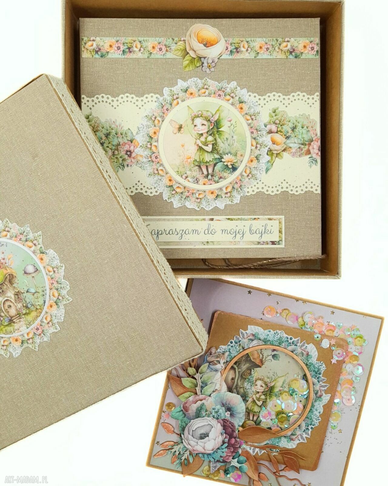 Baśniowy album harmonijkowy na zdjęcia 9x13 cm