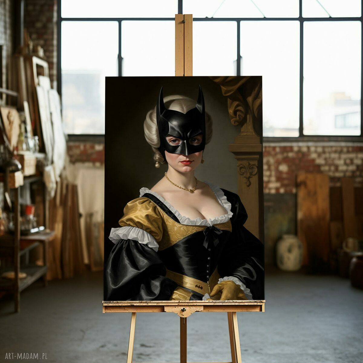 Plakat Batwoman 30x40 cm - kobieta portret w stylu malarstwa
