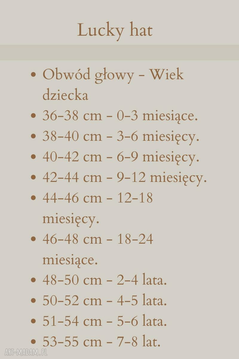 Czapka bawełniana Hipo dla dziecka - ręcznie robiona na jesień i wiosnę (unisex)