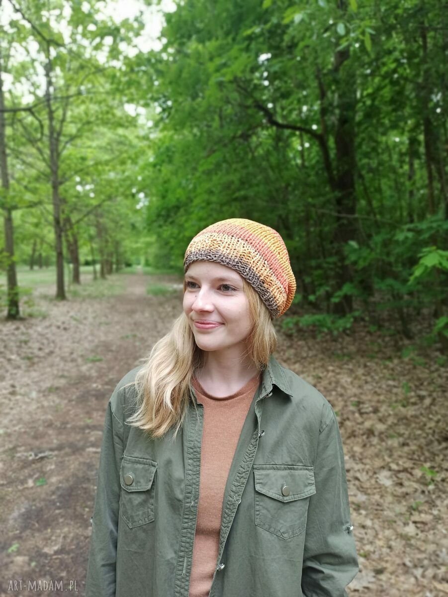 Bawełniana czapka prezent drutach kolorowa czapki wykonana