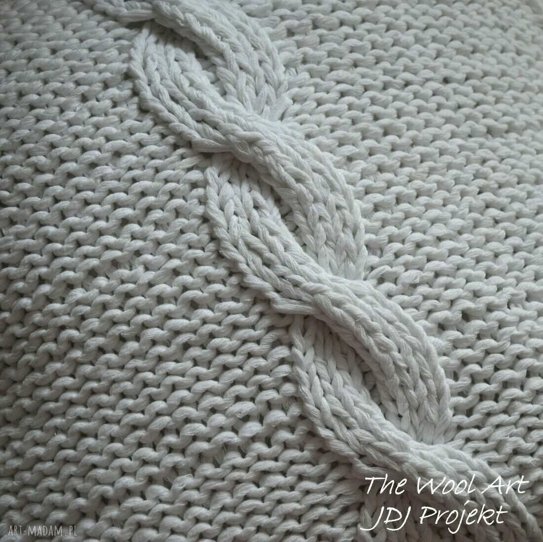 dom: dziergana poszewka Hand Made