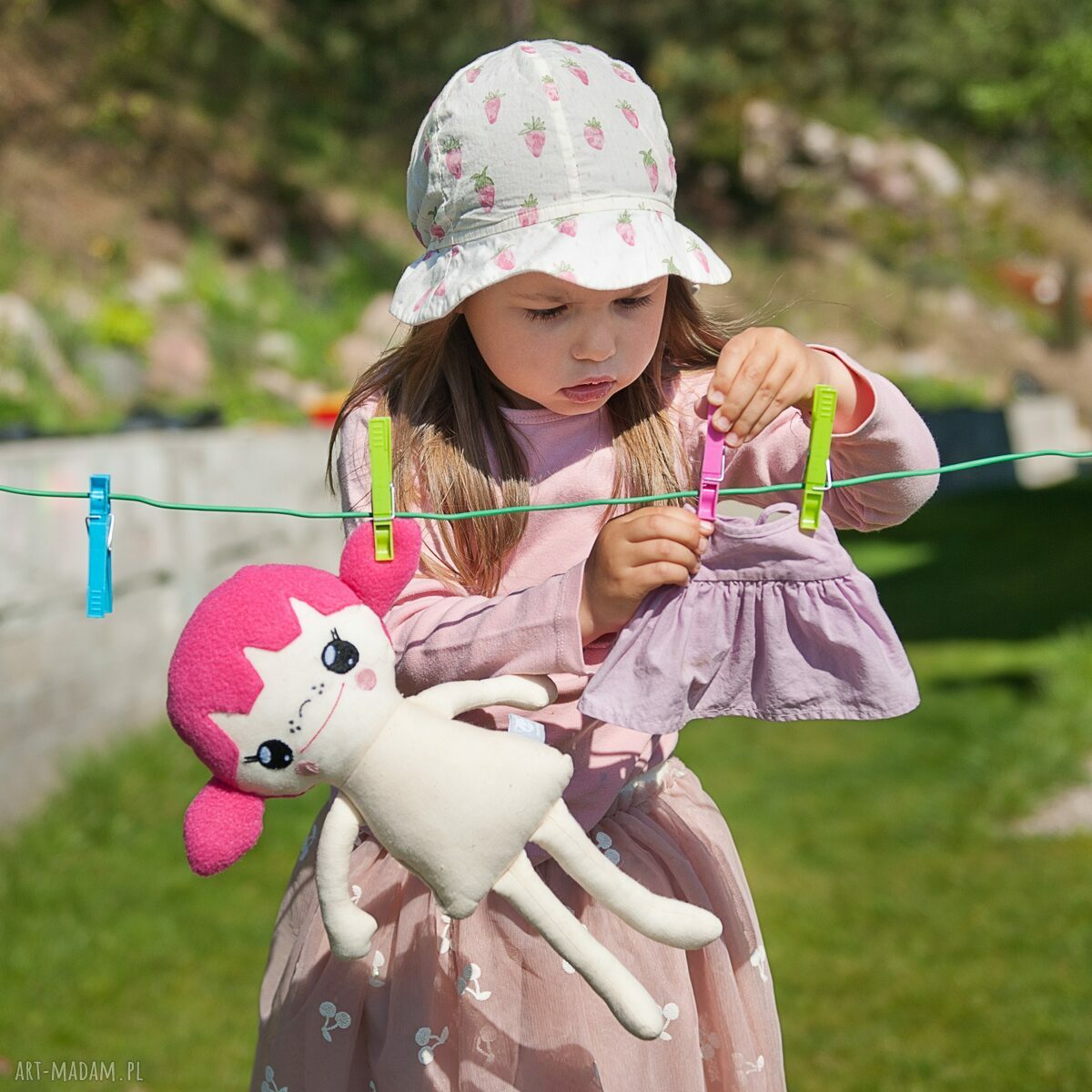 Bawełniana lalka księżniczka z koroną - 37 cm