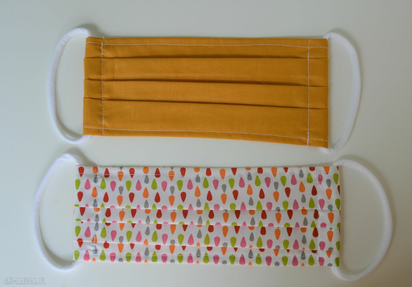 Bawełniana maseczka wielorazowa jednowarstwowa zestaw szt gotowe