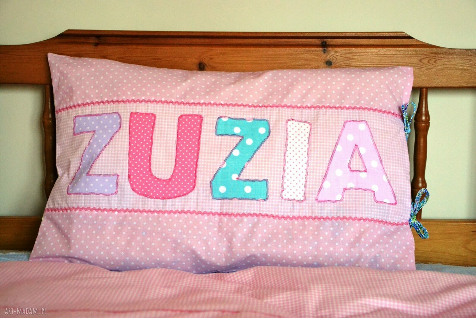 pokoik dziecka: Bawełniana pościel z aplikacjami i mieniem, na zamówienie Ręcznie robione