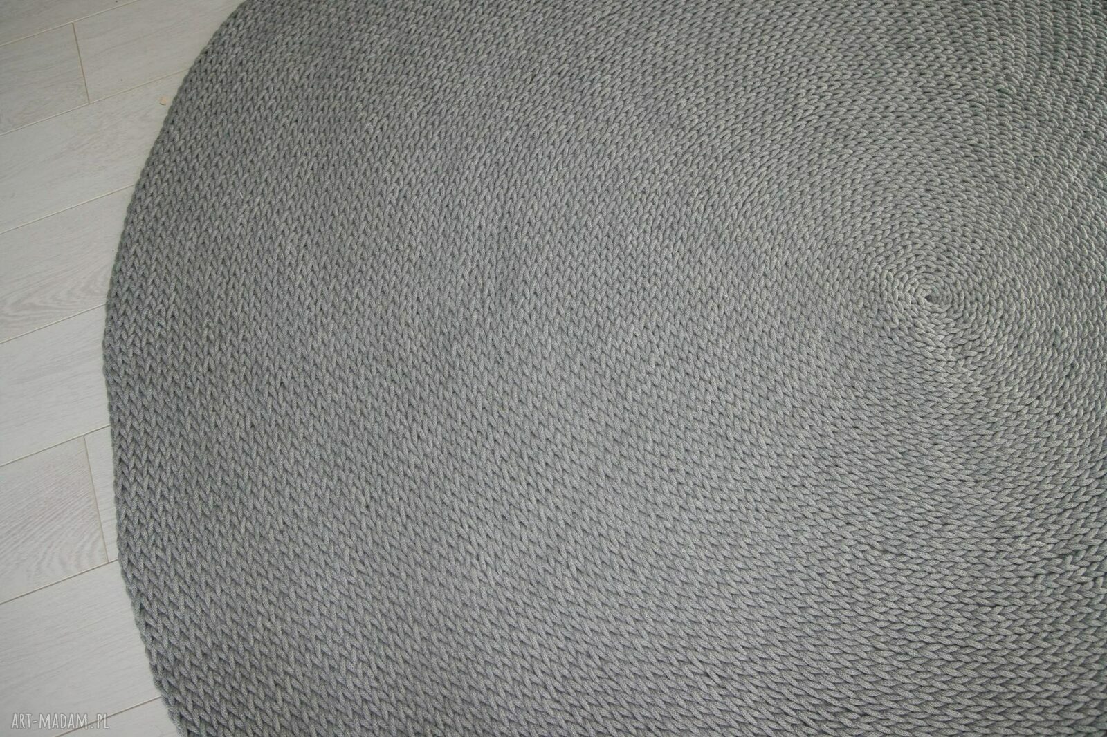 Dywan bawełniany Scandi szary ze sznurka - 150 cm