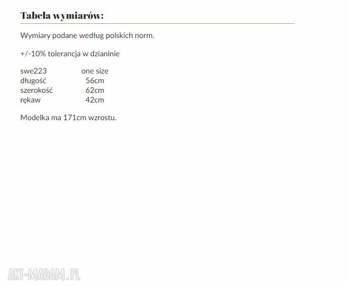 Beżowy bawełniany sweter SWE223 MKM - luźny sweter z drewnianymi guzikami