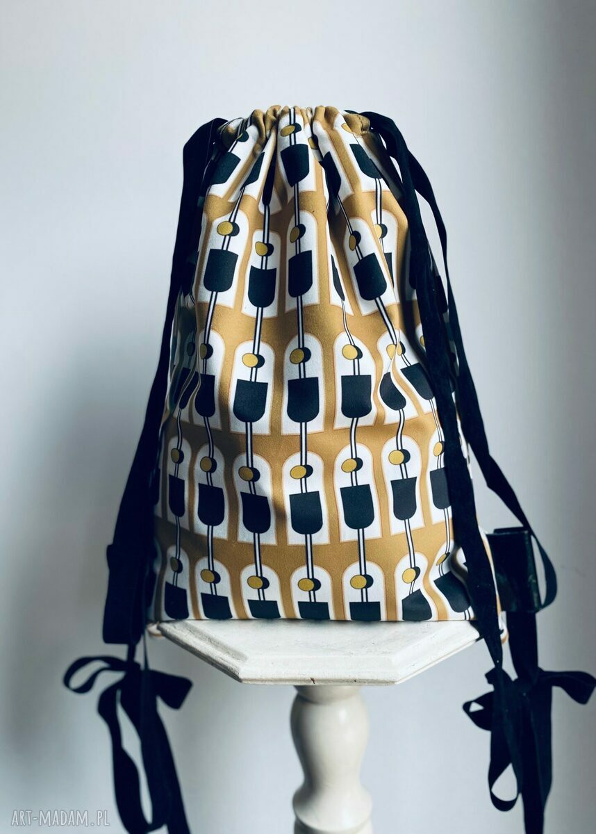 BBAG elegancki plecak na taśmach z kokardami (handmade BikesBazaar)