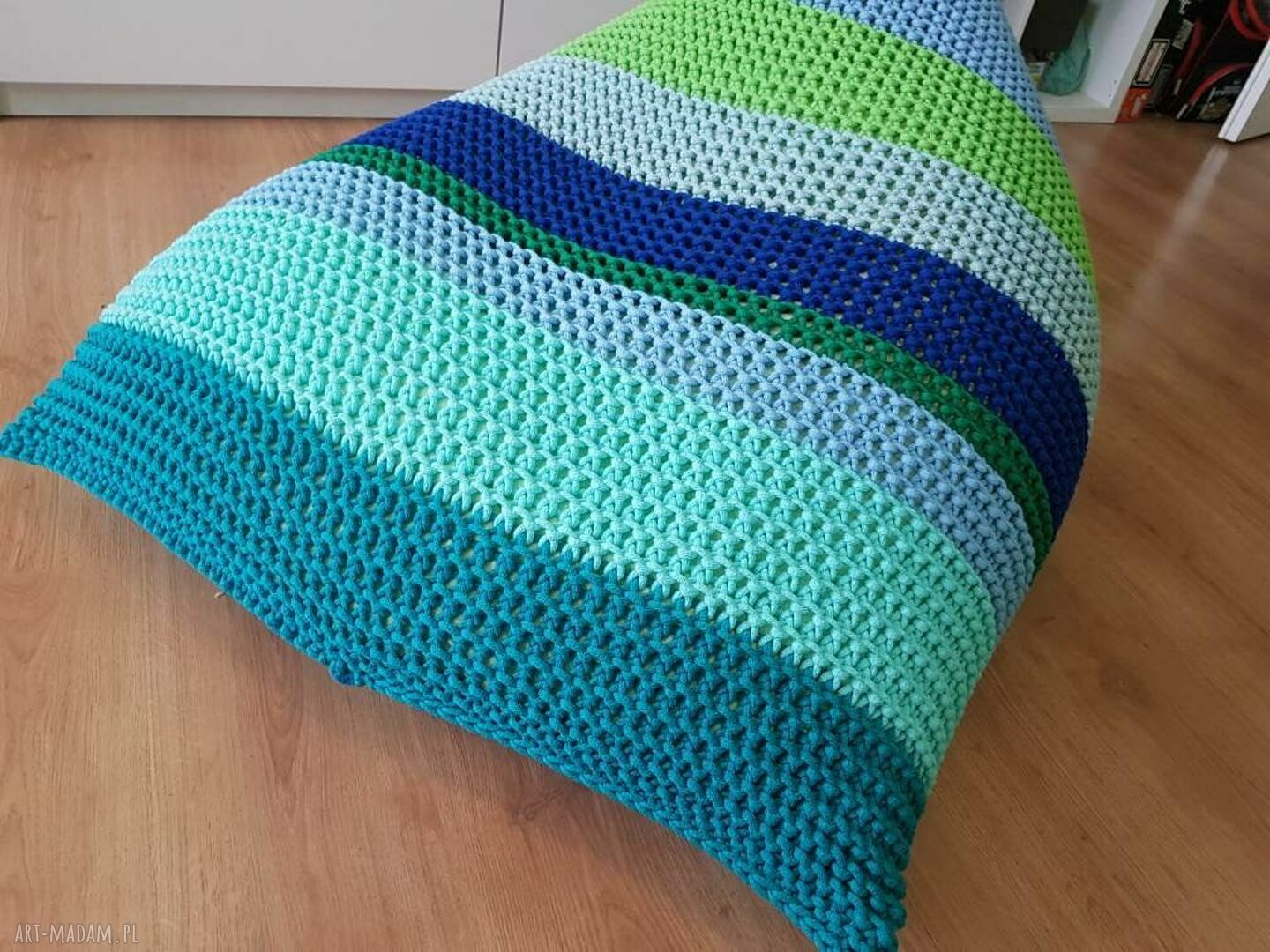 Bean Bag 70x100 - pufa sako „Złośliwy Lis” ręcznie dziergana