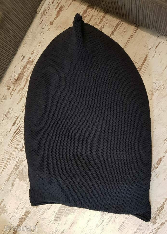 Ręcznie dziergany bean bag 50x80 cm - pufa XXL z bawełnianego sznurka
