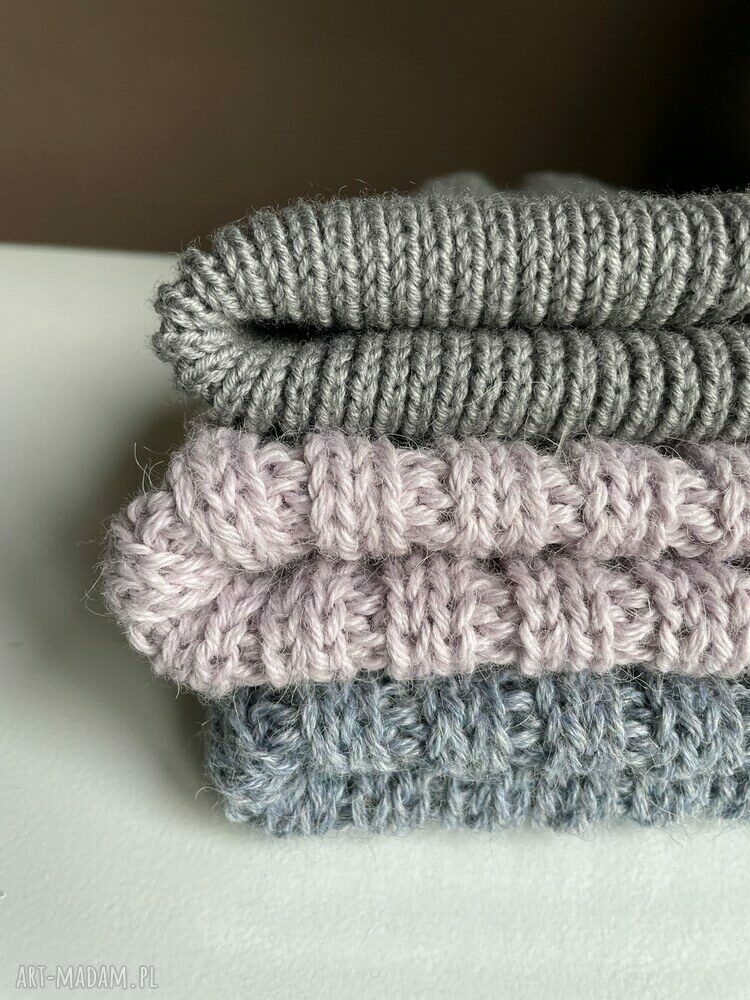 Czapka beanie z 100% Baby Merino Varella - szary 19