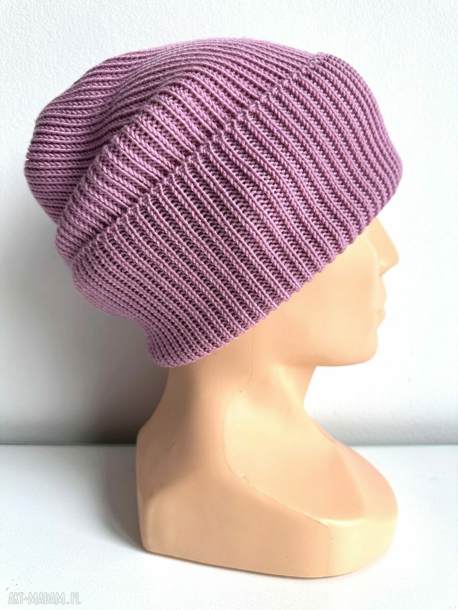Beanie z 100% baby merino VARELLA w kolorze stary róż