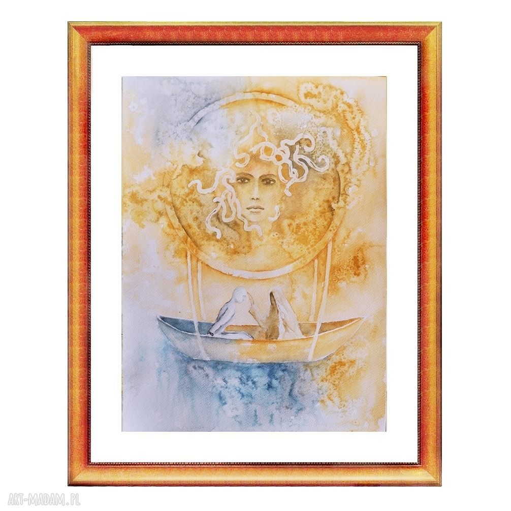 Benedictio - oryginalny obraz akwarelowy w stylu surrealizmu