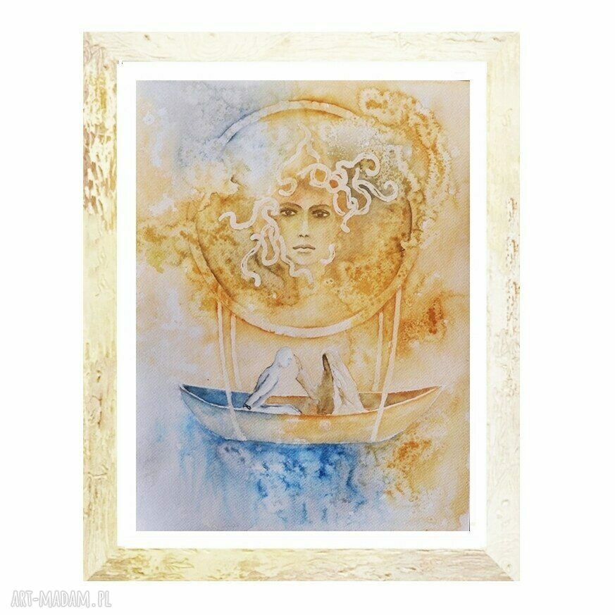 Benedictio - oryginalny obraz akwarelowy w stylu surrealizmu