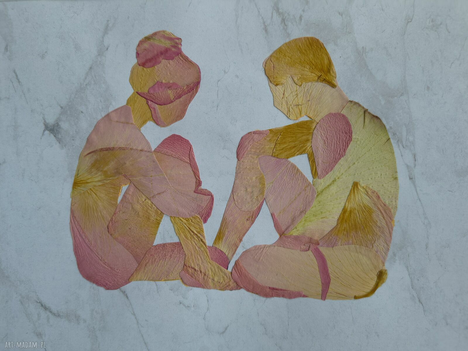 Between Us - obraz botaniczny z prawdziwych suszonych kwiatów 30x21 cm