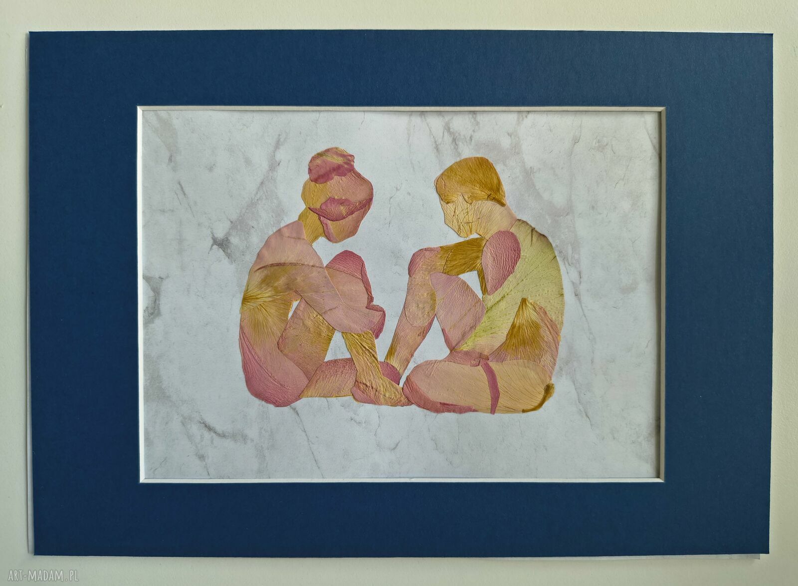Between Us - obraz botaniczny z prawdziwych suszonych kwiatów 30x21 cm