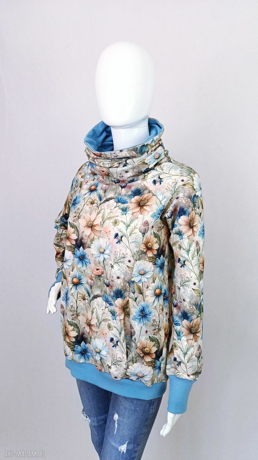 Bluza damska Wiola z kominem MARZENIE
