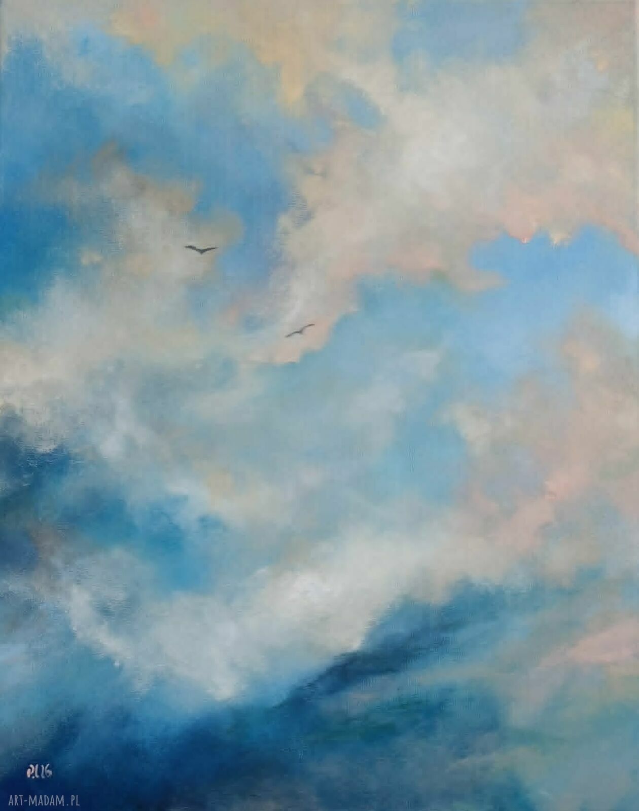 Beztroska - obraz akrylowy 50 x 40 cm Paulina Lebida - sygnowany i gotowy do zawieszenia