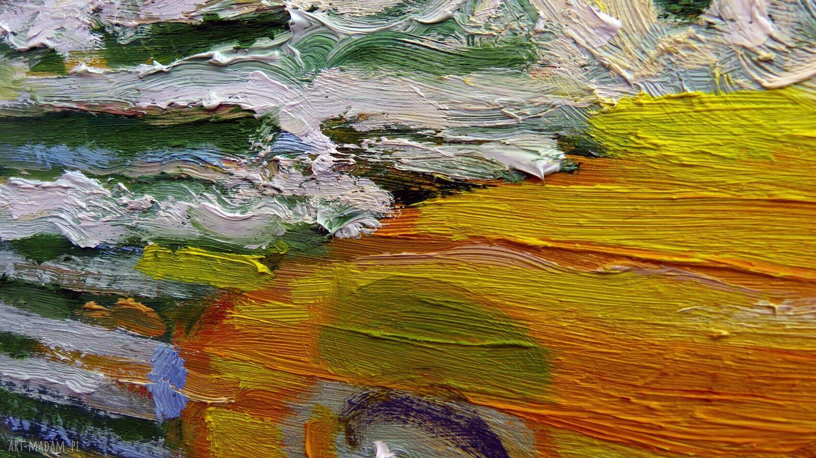 Morze Białe, Morze Czarne, Morze Żółte - obraz olejny 70 x 90 cm