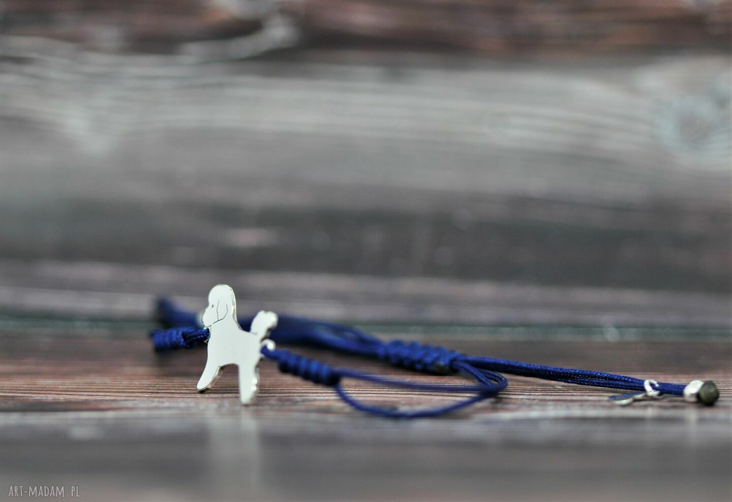 Bichon Frise - bransoletka z psem, srebro 925