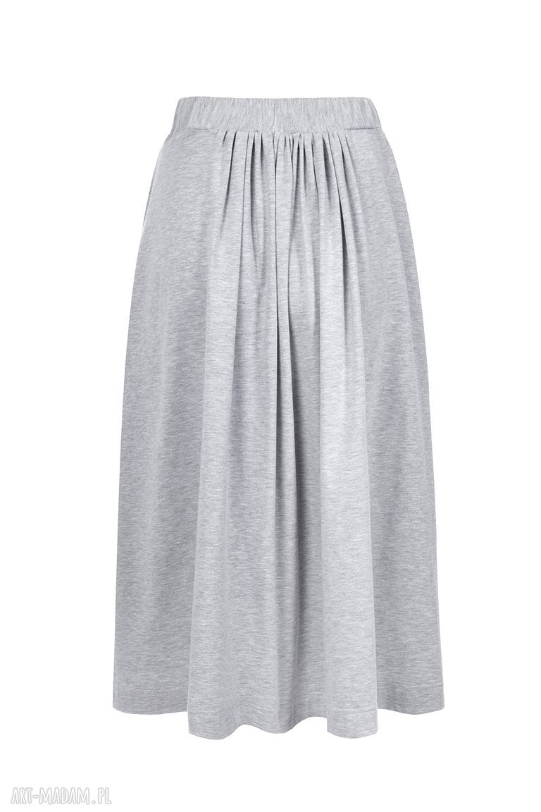 Bien fashion szara spódnica do kostek z kokardą