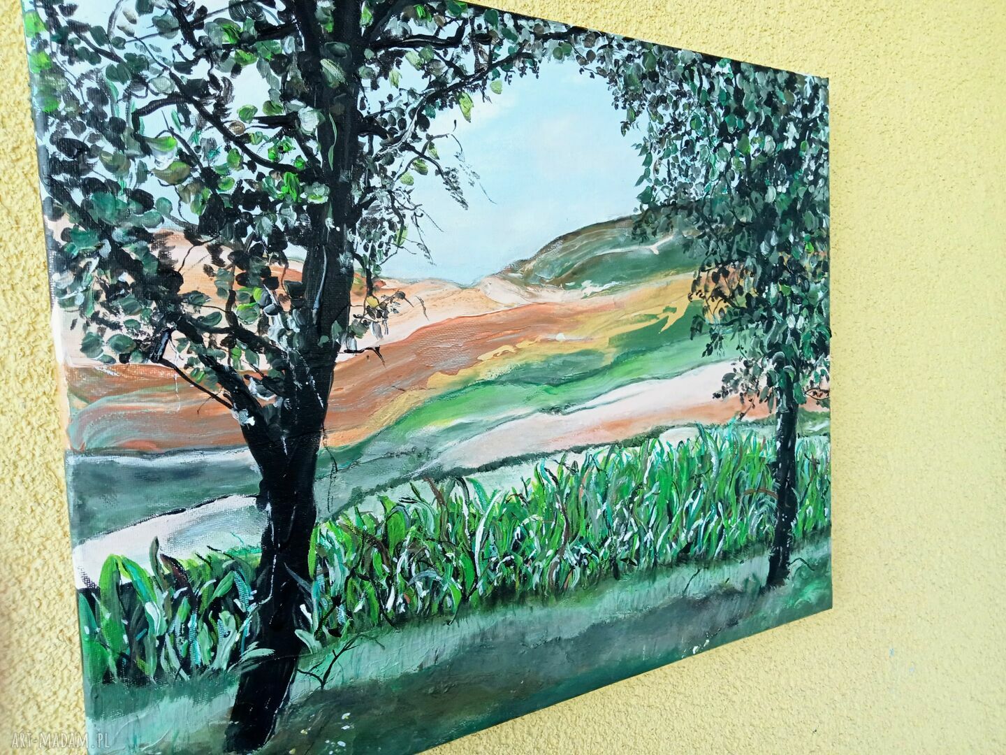 Bieszczady - Polska Toskania (pejzaż natura - lato) - obraz akrylowy 50 x 40 x 2 cm