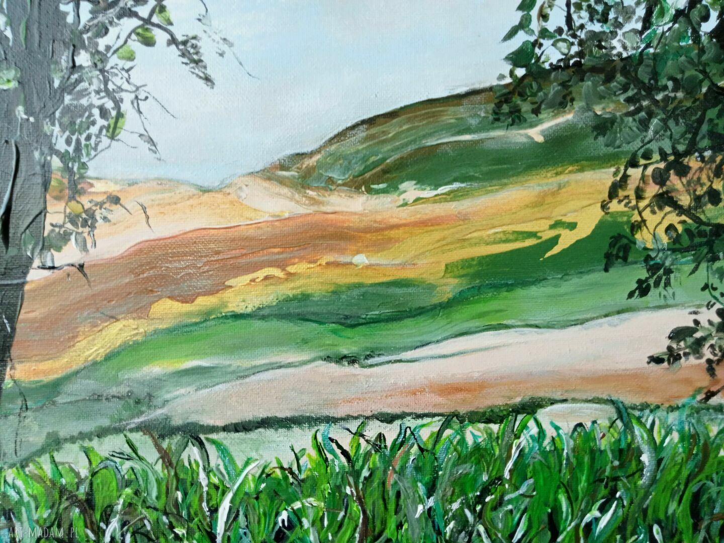 Bieszczady - Polska Toskania (pejzaż natura - lato) - obraz akrylowy 50 x 40 x 2 cm