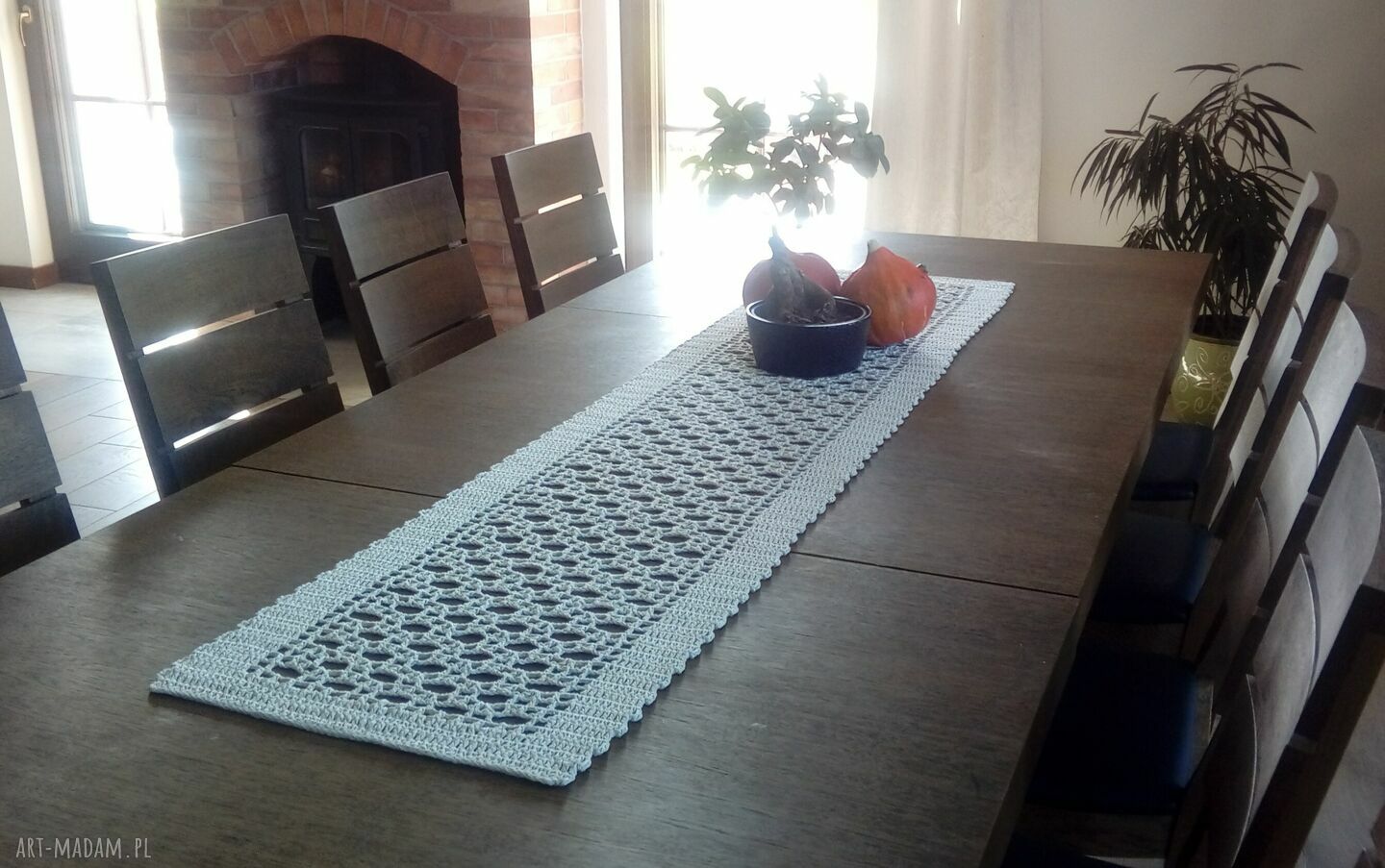 Bieżnik i serweta Modern Beige - komplet do długiego stołu, bawełna 100%