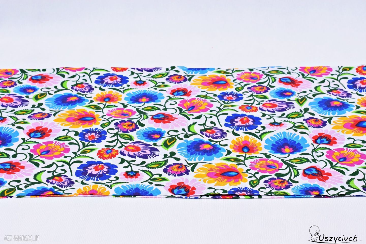 Bieżnik łowicki z bawełny 100% - serweta na stół 43 x 155 cm