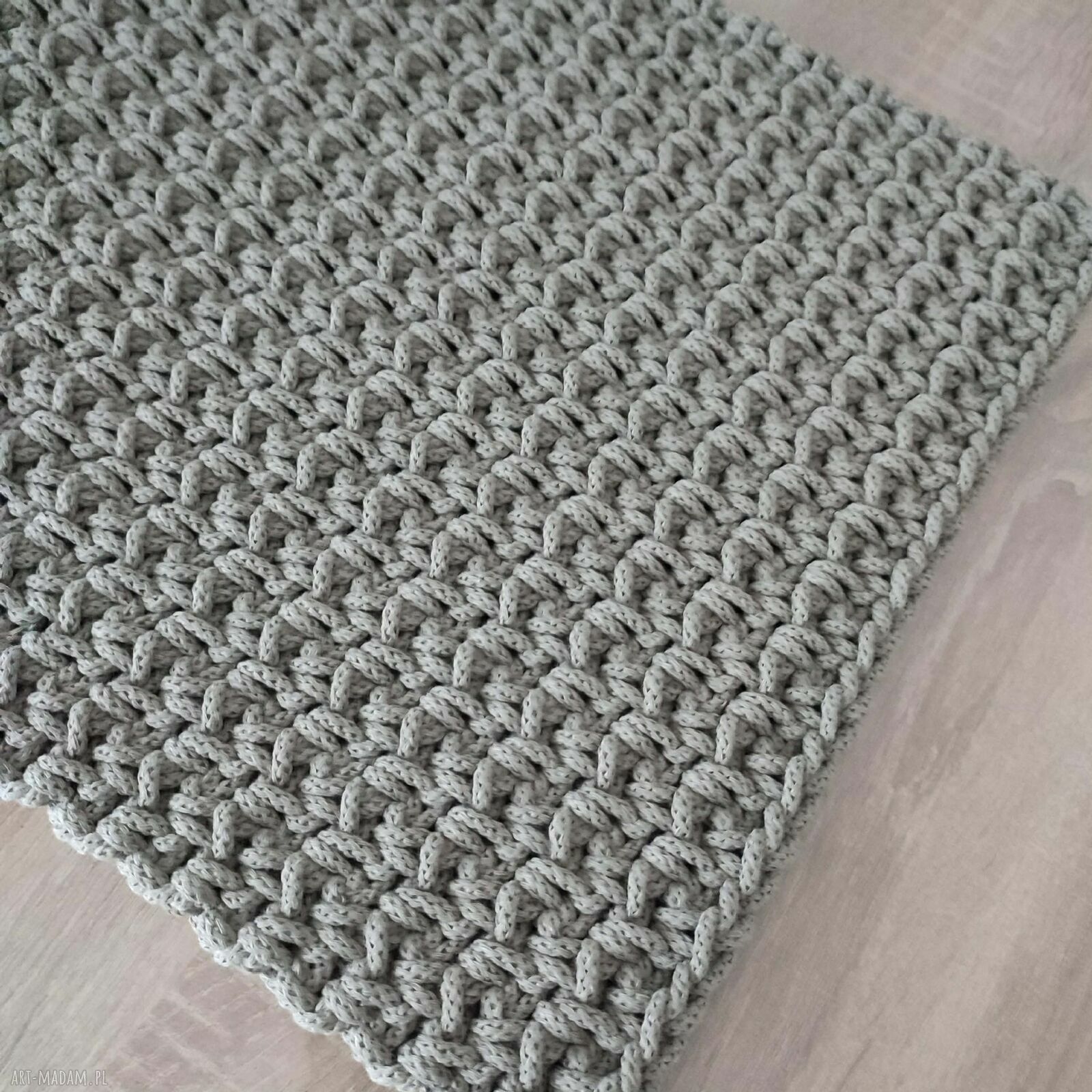 Bieżnik szydełkowy ze sznurka bawełnianego prostokątny 35x65 cm - styl boho