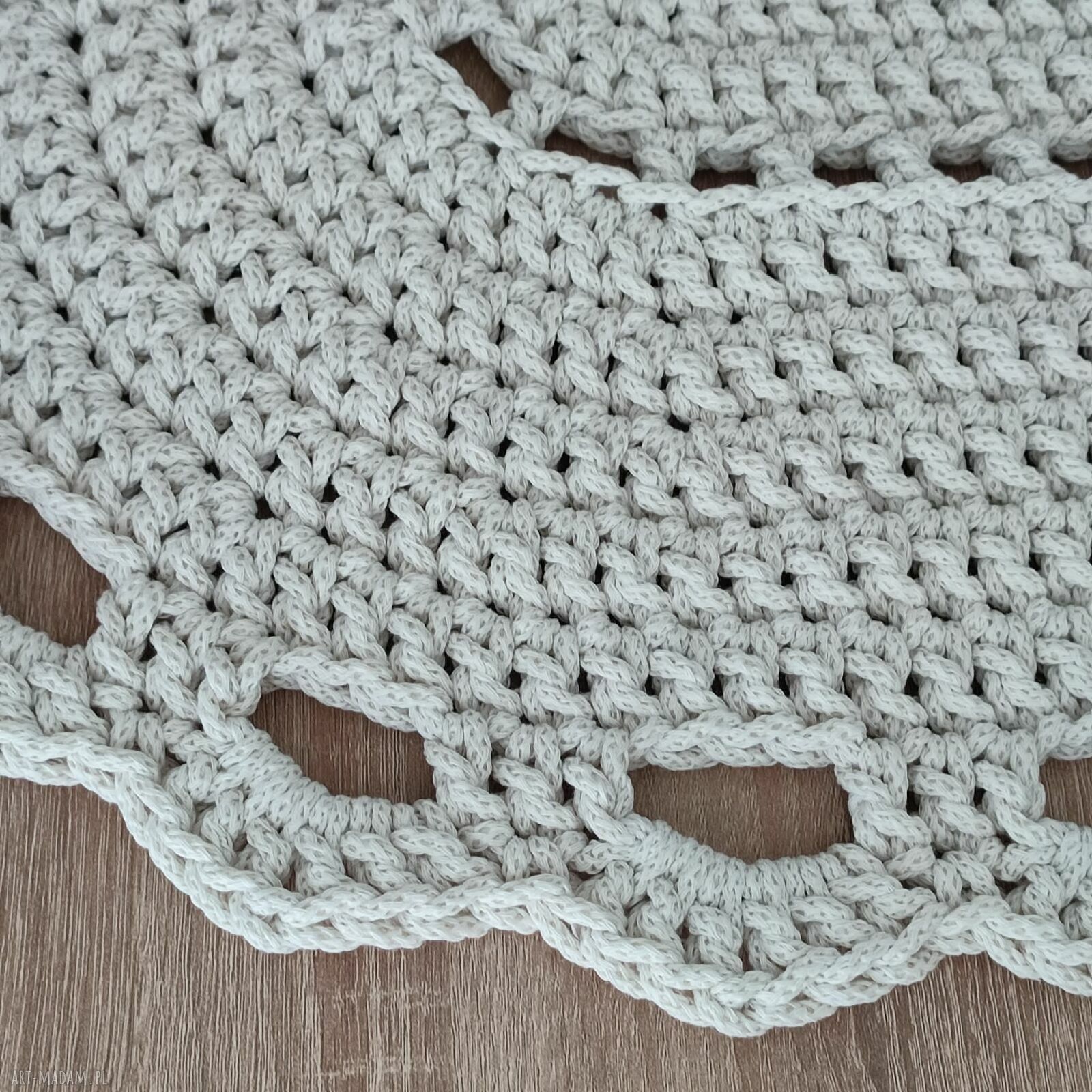 Owalny bieżnik szydełkowy ze sznurka bawełnianego 50x150 cm