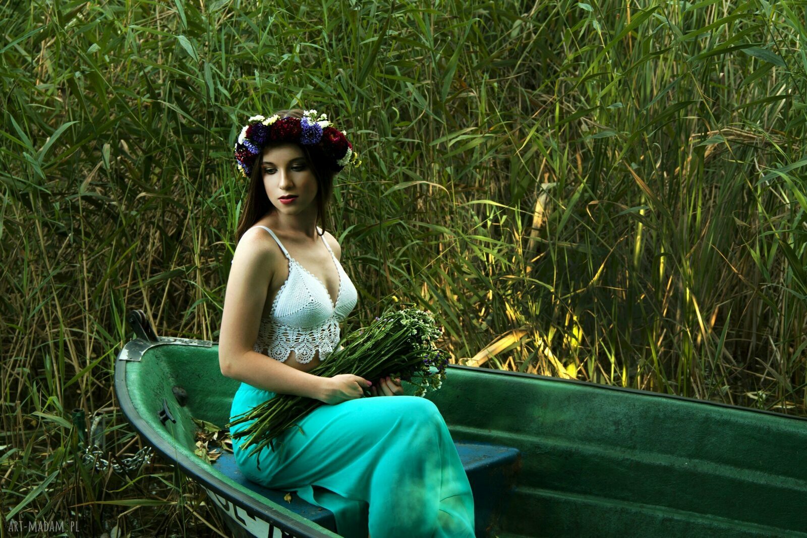 Biustonosz koronkowy Aurelia - ręcznie szydełkowany bralette (A-D)