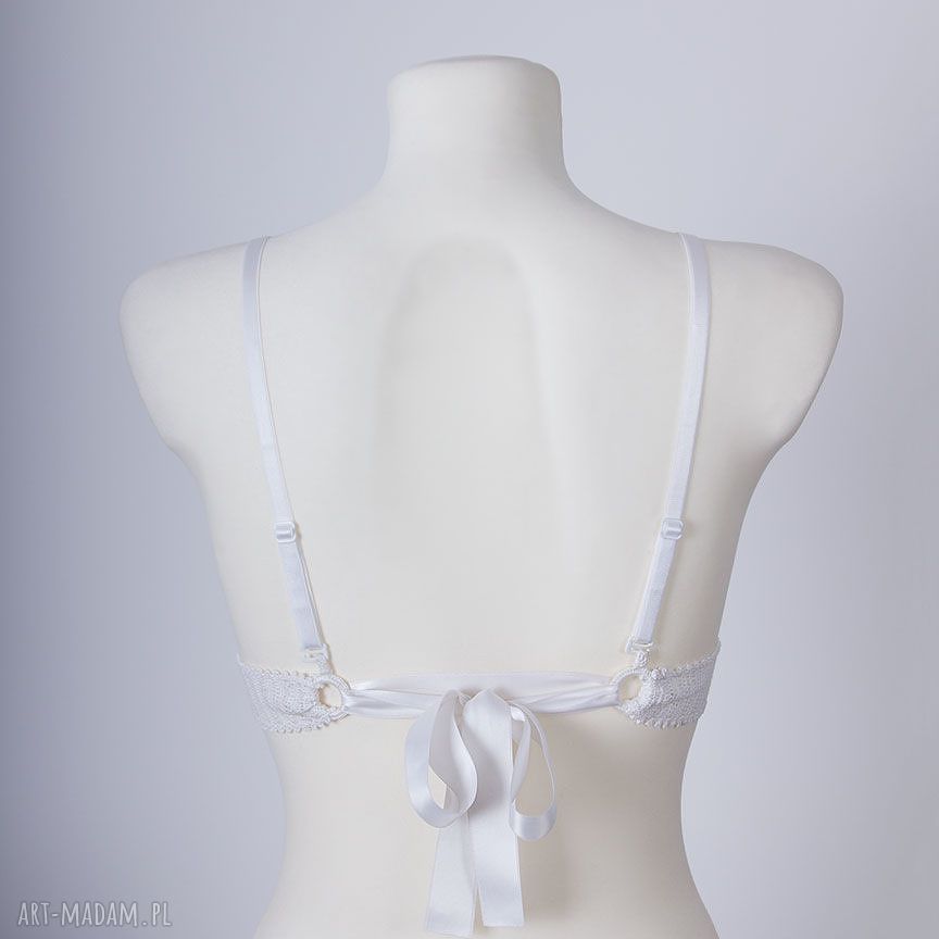 Biustonosz koronkowy Sophia - szydełkowa bralette z bawełny 100%