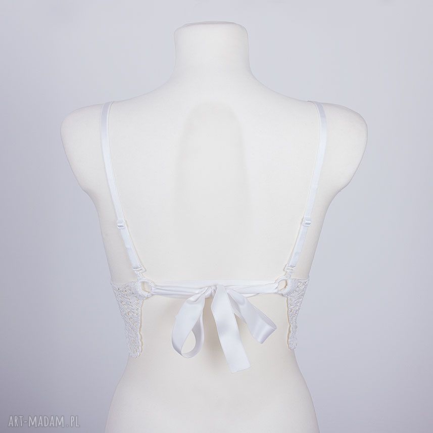 Biustonosz koronkowy Aurelia - ręcznie szydełkowany bralette (A-D)