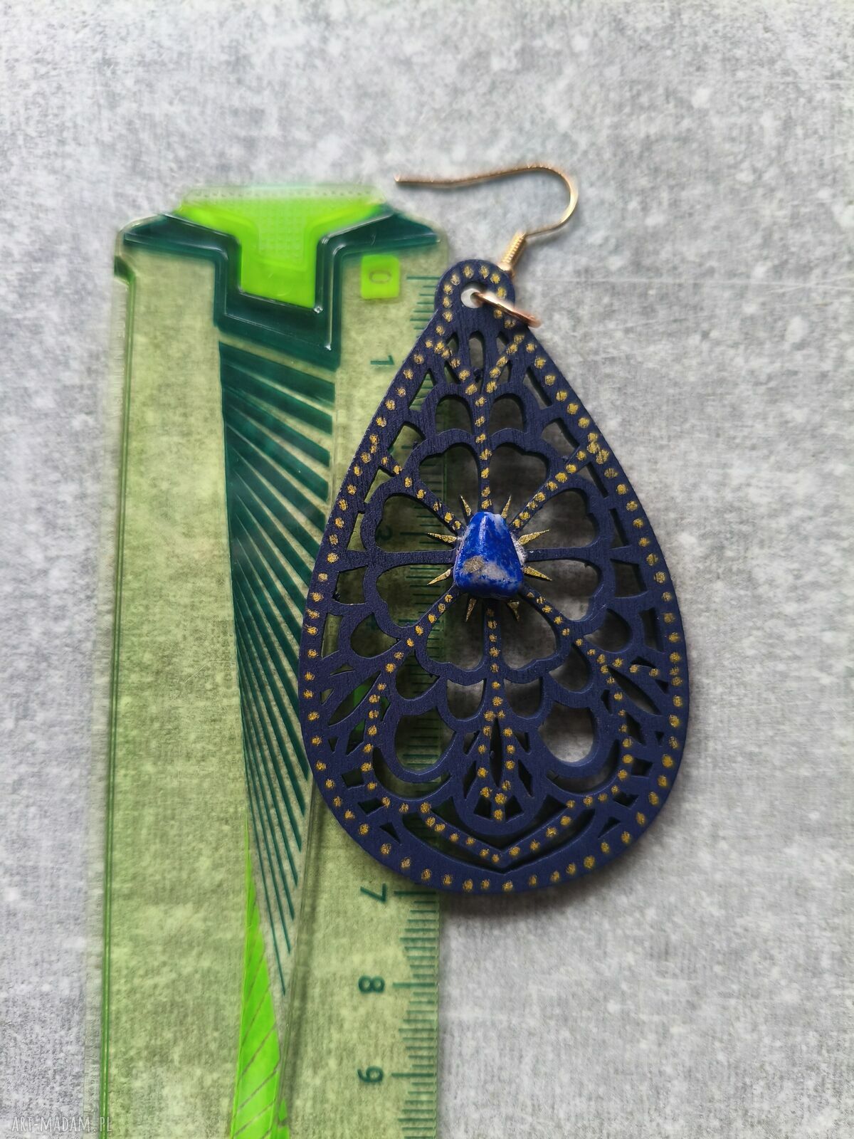 Biżuteria energetyczna kolczyki z lapis lazuli - intuicja i Trzecie Oko (Ajna)
