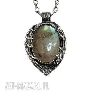wisiorek draconis z labradorytem nr 16 bellamente - srebrne