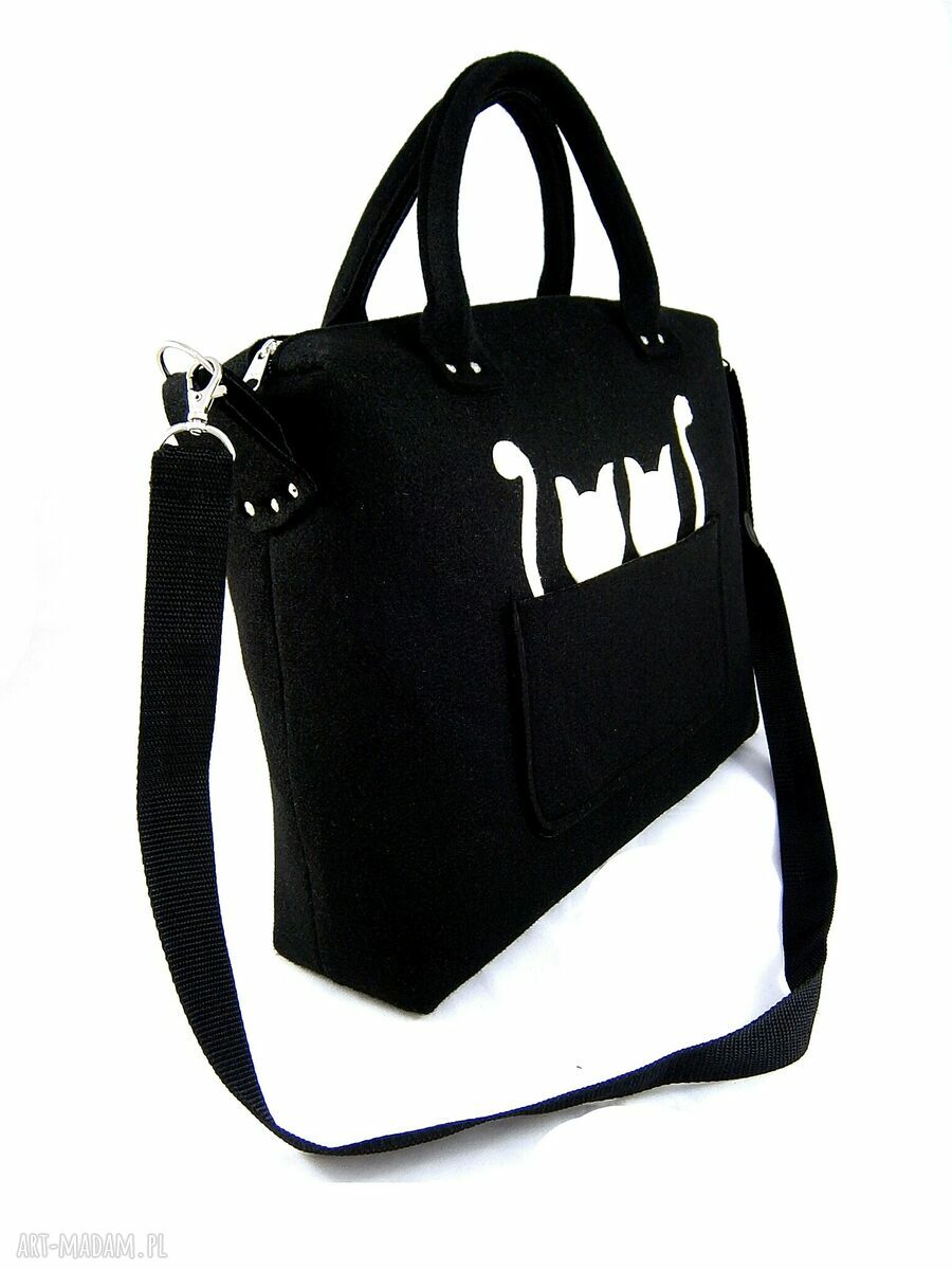 Black chest & two ecru cats/strap