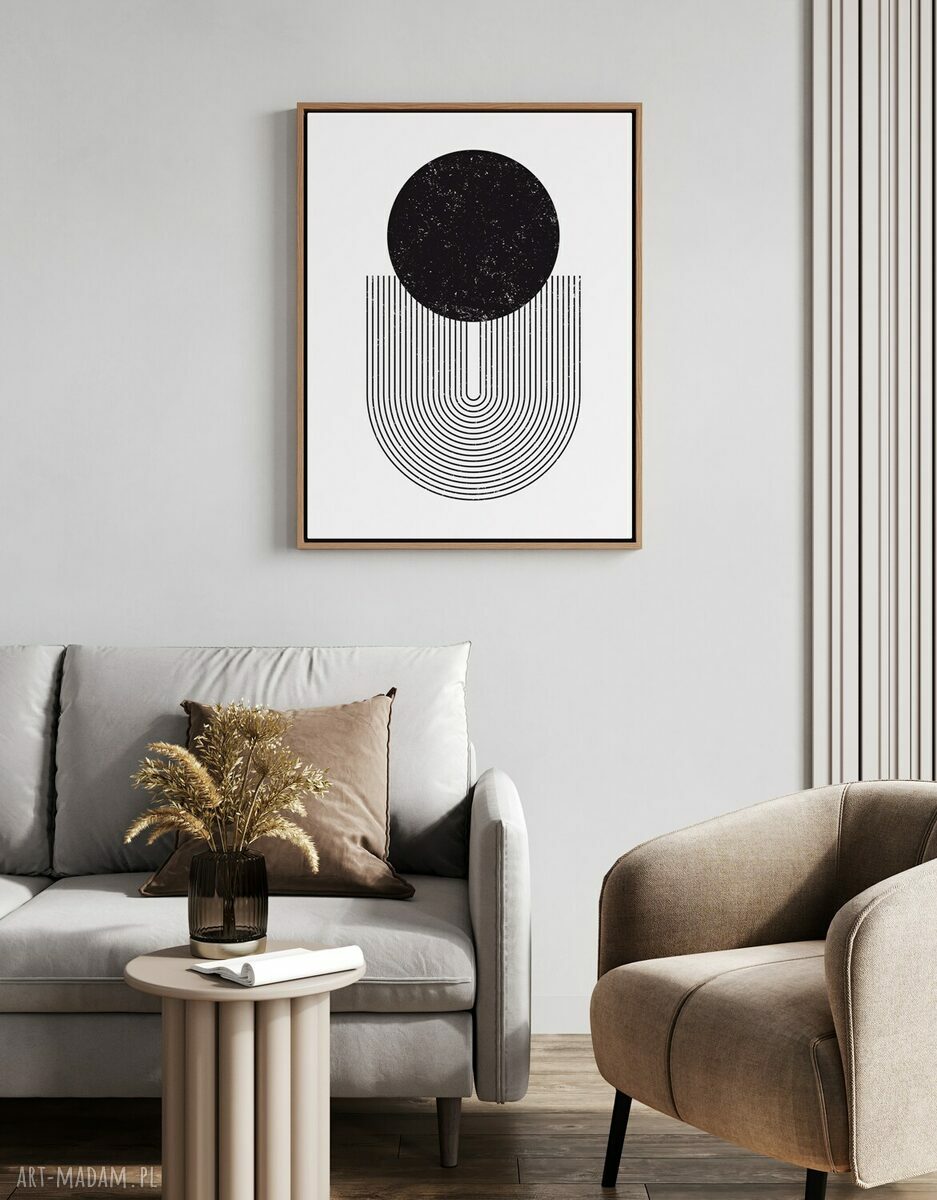 Plakat "Black geo" - czarna geometria 40x50 cm