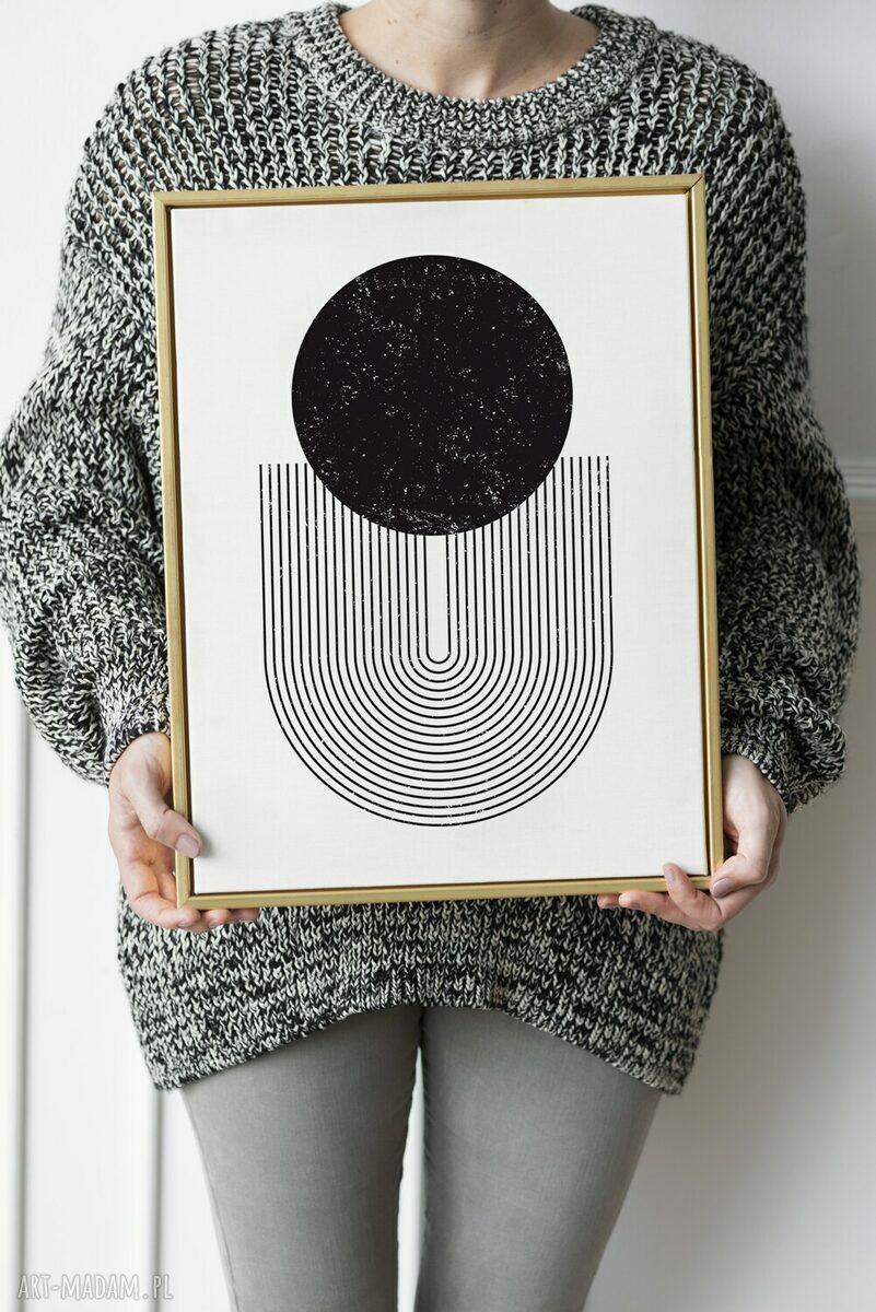 Plakat "Black geo" - czarna geometria 40x50 cm