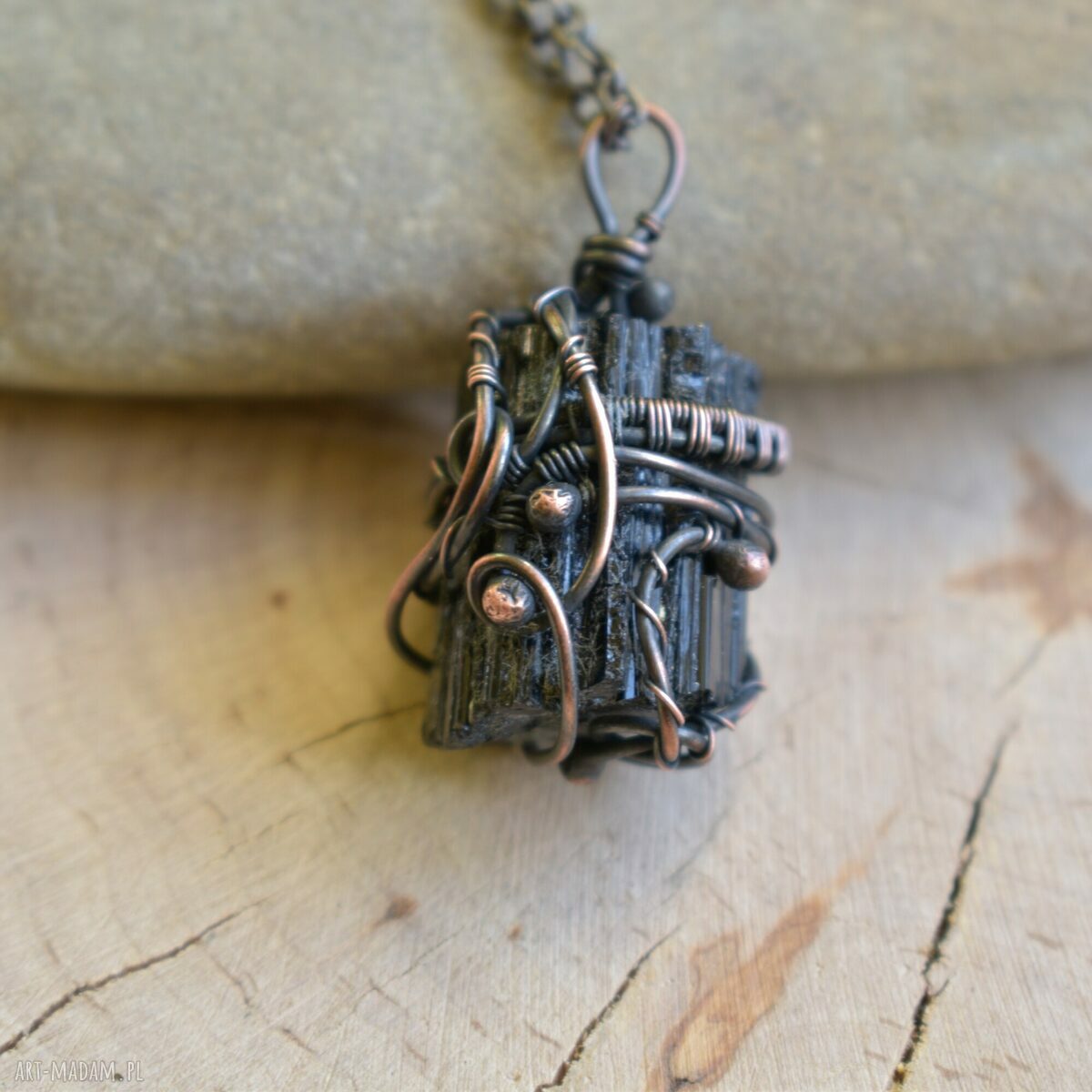 Black - naszyjnik z czarnym turmalinem