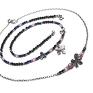 oryginalne naszyjniki srebro 925 black orchid - choker