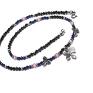 kamienie naturalne naszyjniki czarne black orchid - choker