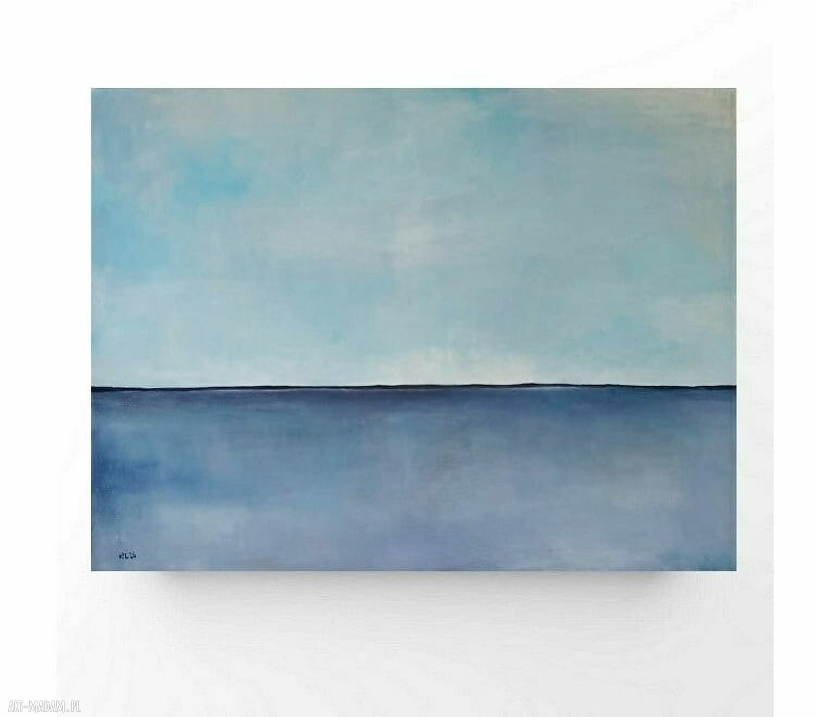 Błękit nieba - ręcznie malowany obraz akrylowy na płótnie 60x80 cm