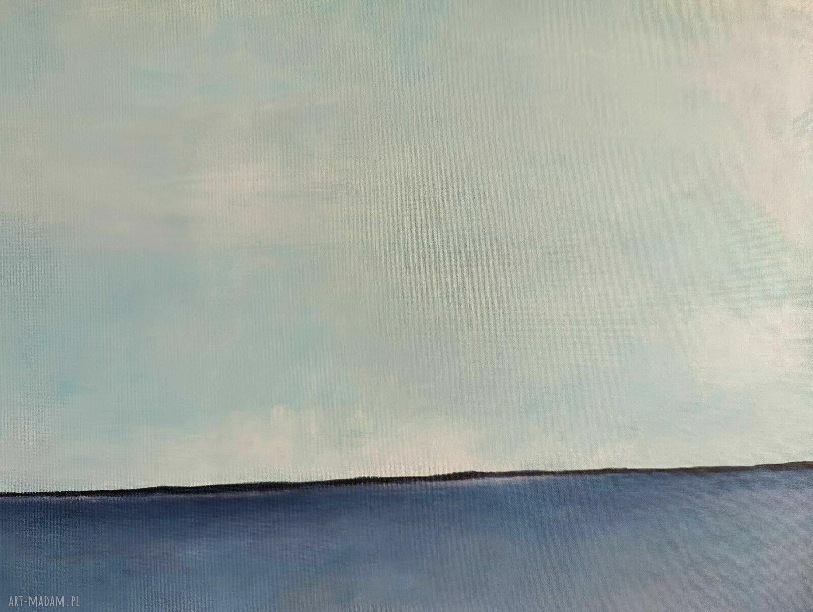 Błękit nieba - ręcznie malowany obraz akrylowy na płótnie 60x80 cm