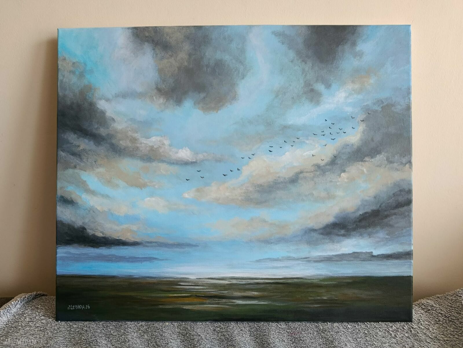 Błękitne popołudnie - obraz akrylowy 50x60 cm