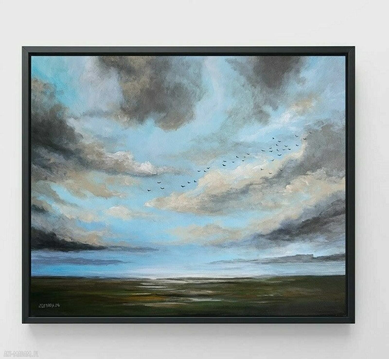 Błękitne popołudnie - obraz akrylowy 50x60 cm na płótnie